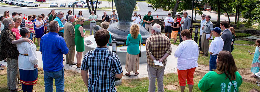 monument to foregiveness unveling ceremony